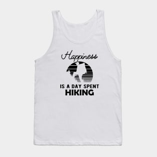 Hiker - Happiness is a day spent hiking Tank Top